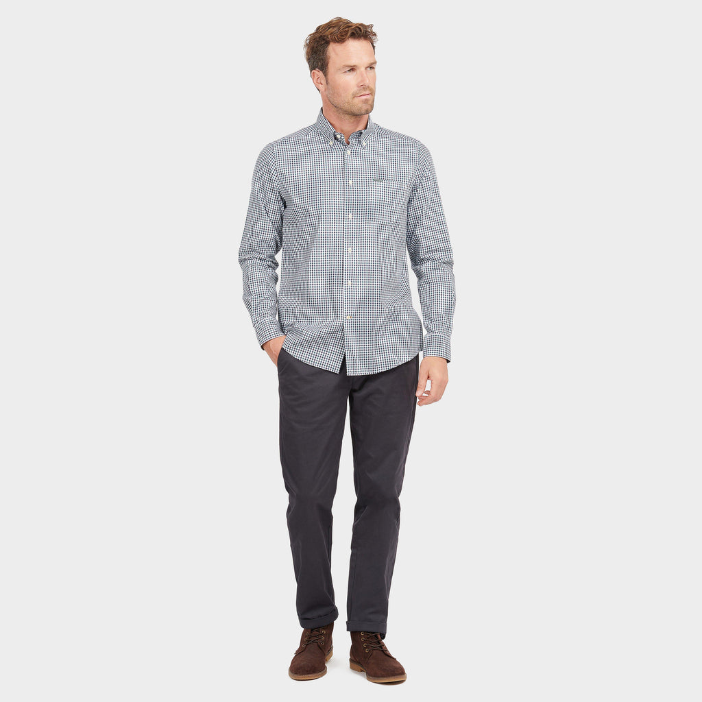 Mens Padshaw Tailored Gingham Shirt Green