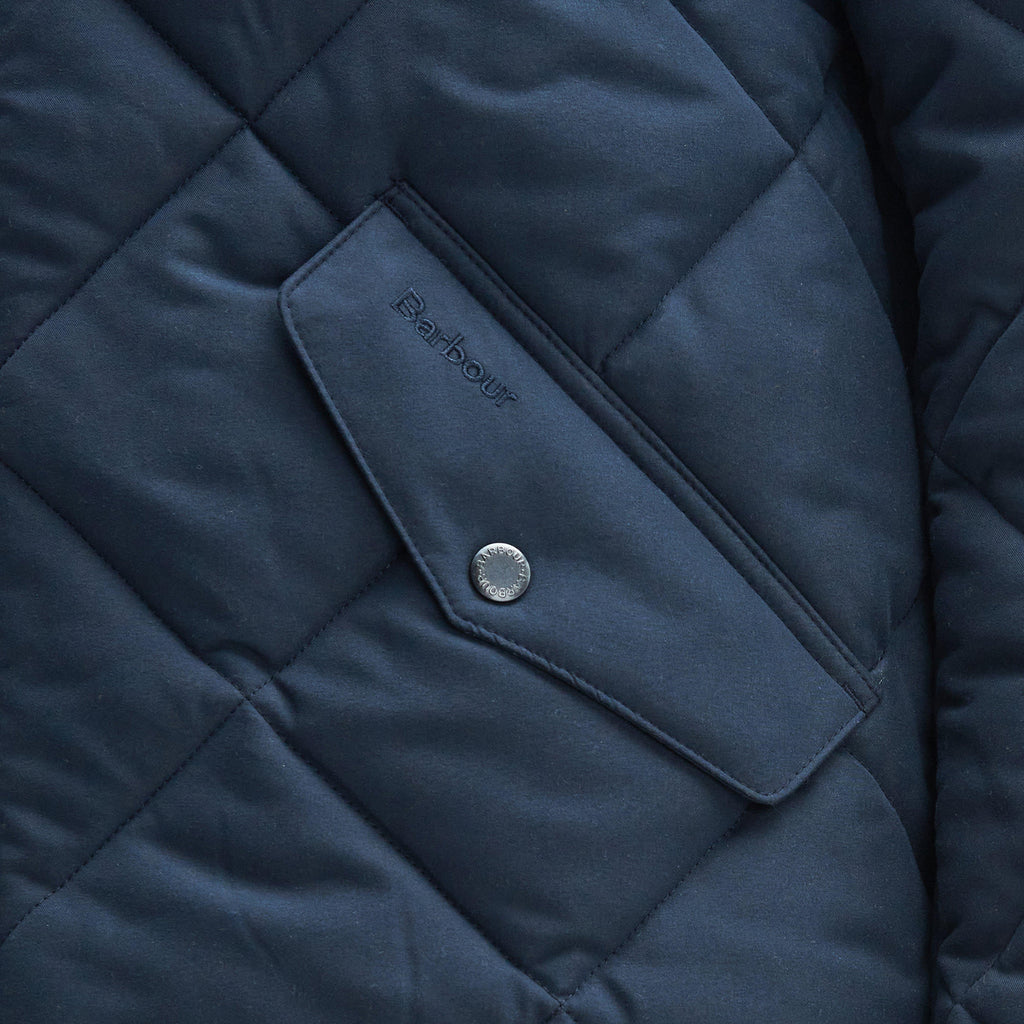 Barbour Mens City Chelsea Quilted Jacket Navy
