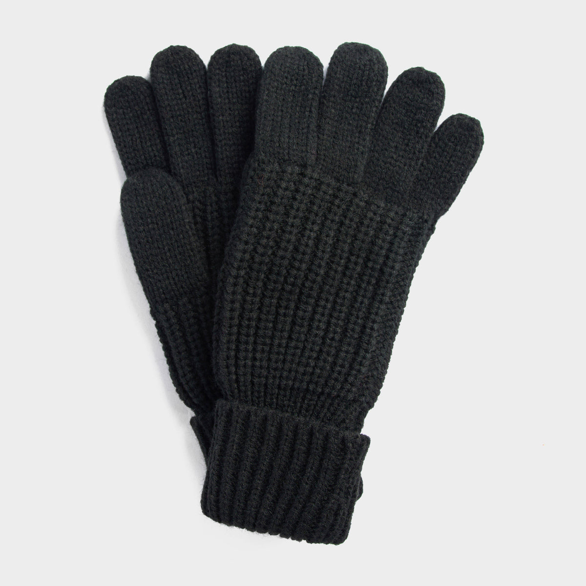 Womens Saltburn Knitted Gloves Black