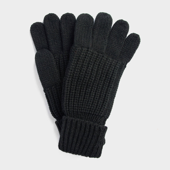 Womens Saltburn Knitted Gloves Black