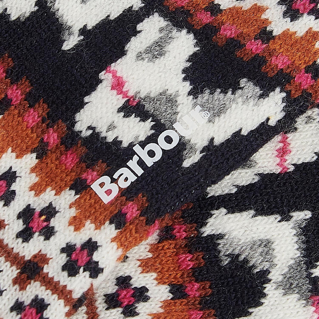 Womens Terrier Fair Isle Socks Navy/Pink Dahlia