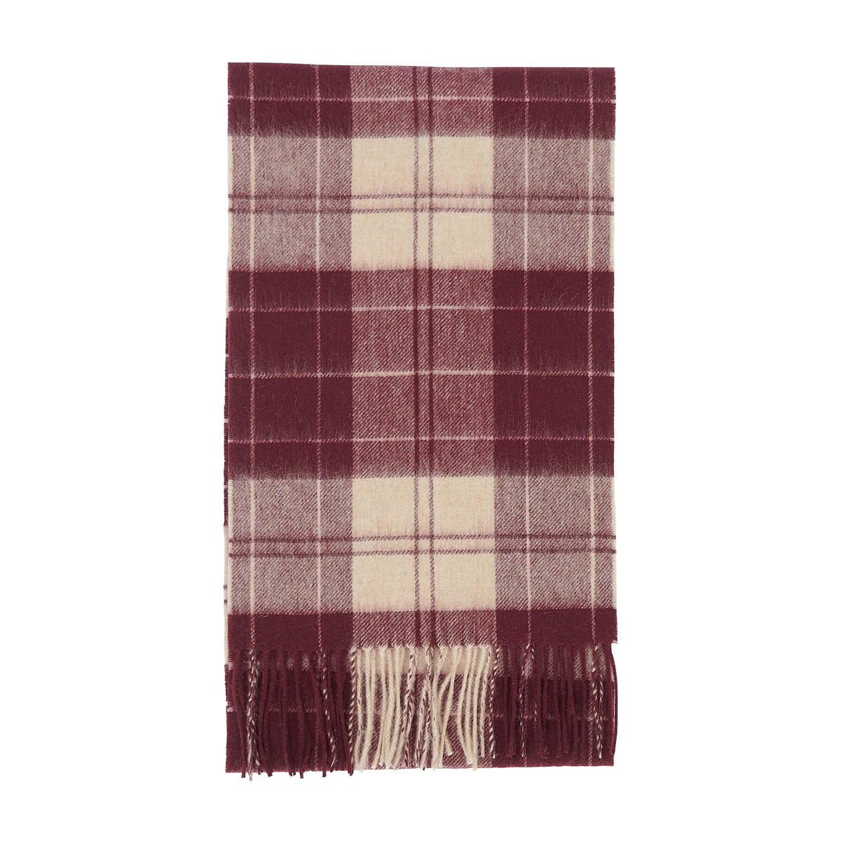 Womens Tartan Scarf Cabernet