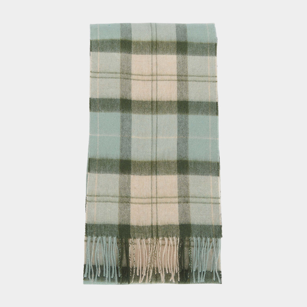 Womens Tartan Scarf Soft Mint