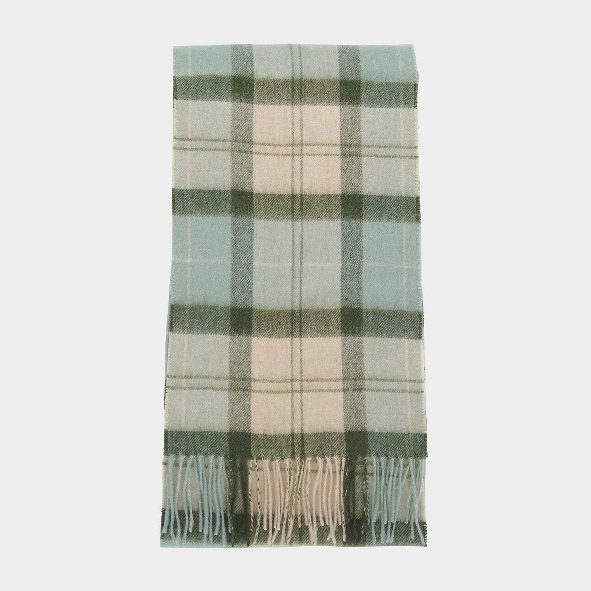 Womens Tartan Scarf Soft Mint