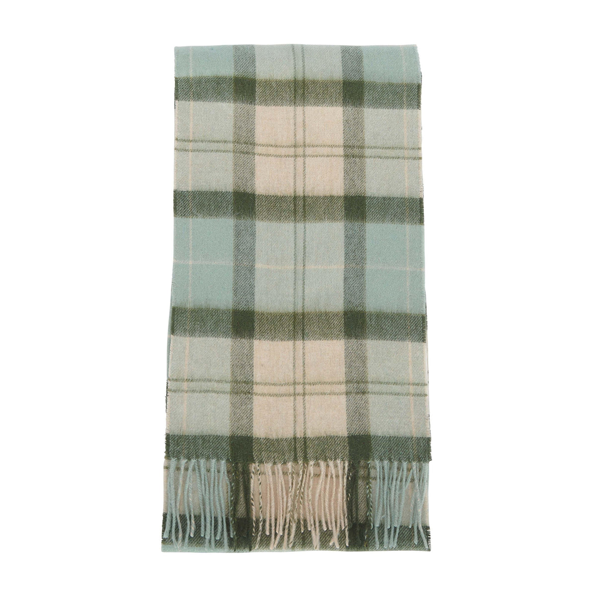 Womens Tartan Scarf Soft Mint