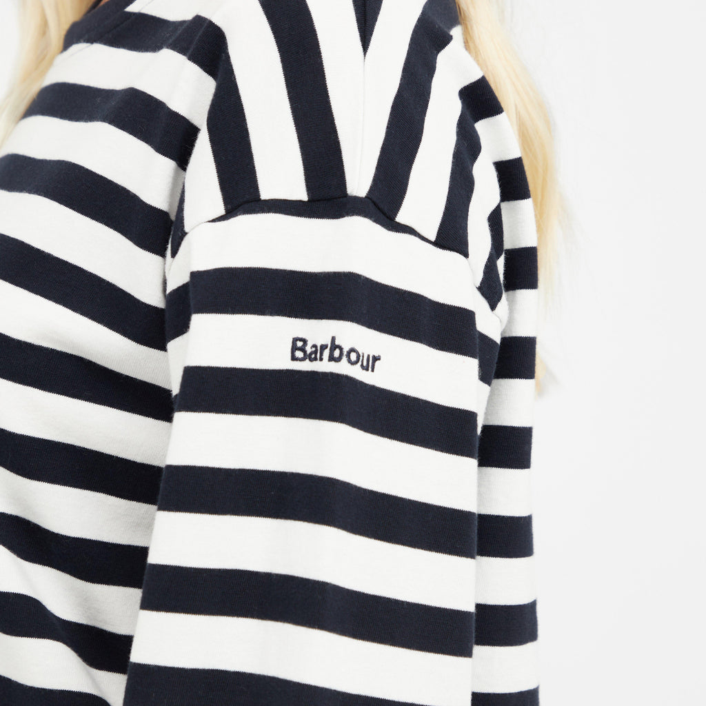 Womens Bede Oversized Top Navy Stripe