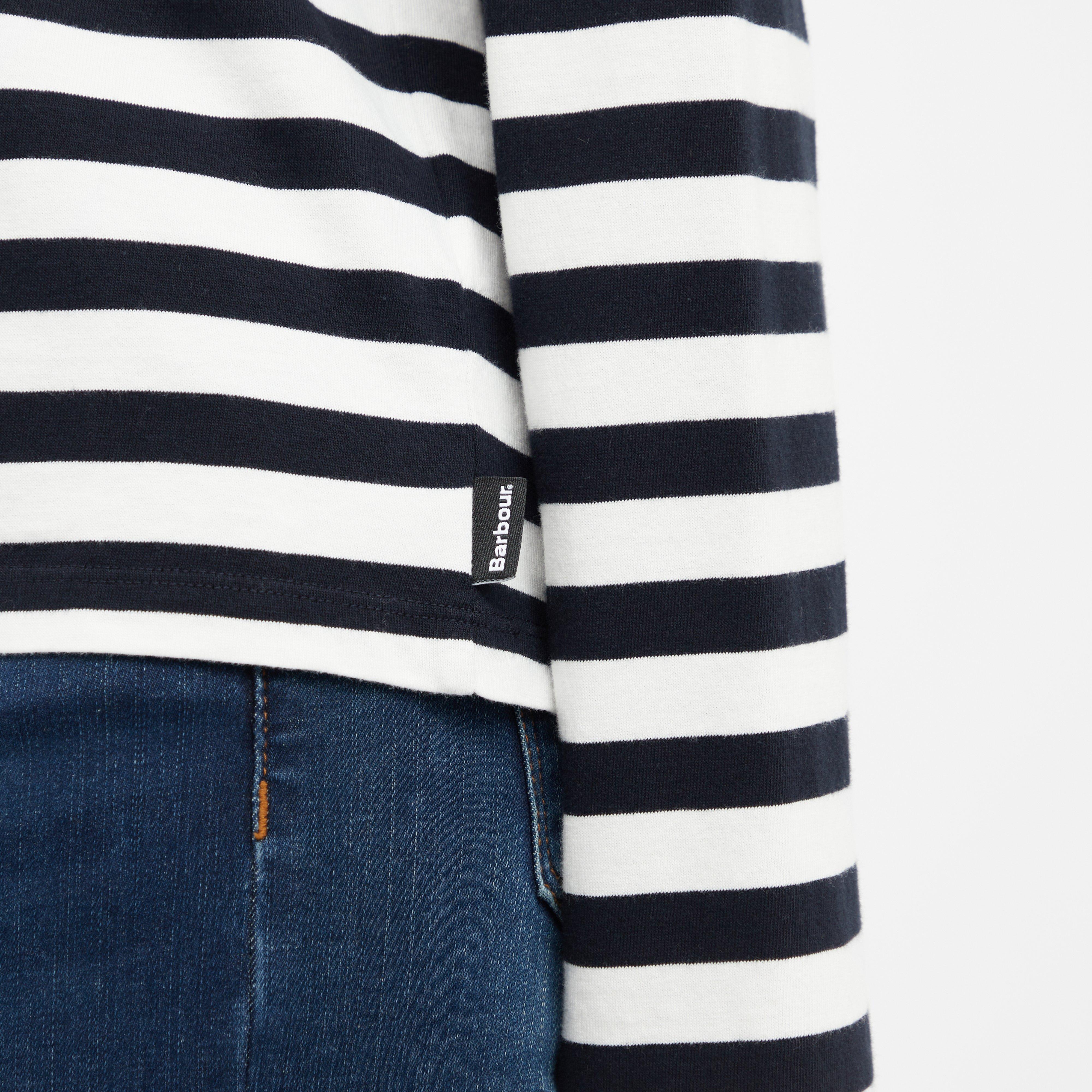Womens Bede Oversized Top Navy Stripe