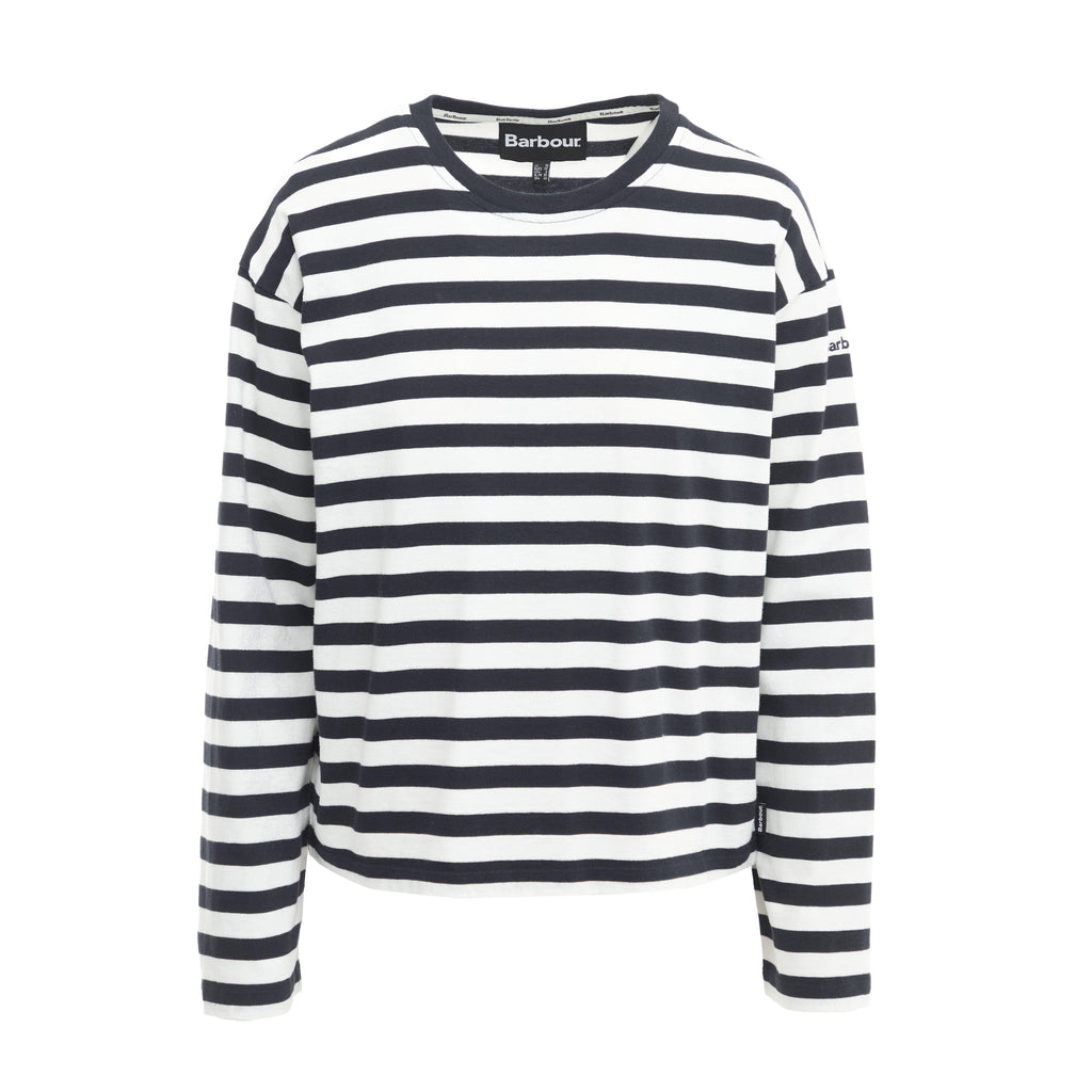 Womens Bede Oversized Top Navy Stripe