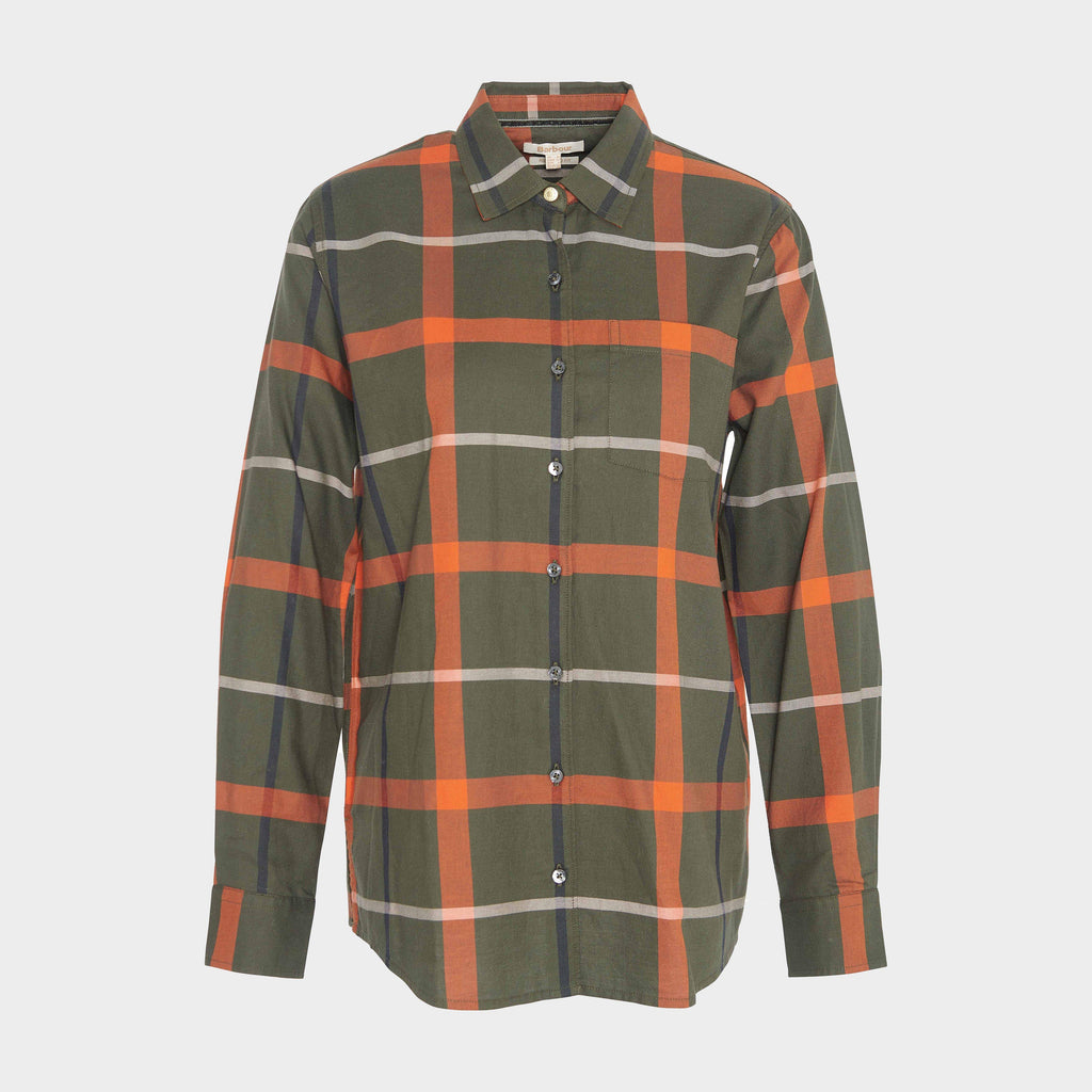Womens Oxer Check Shirt Olive Check