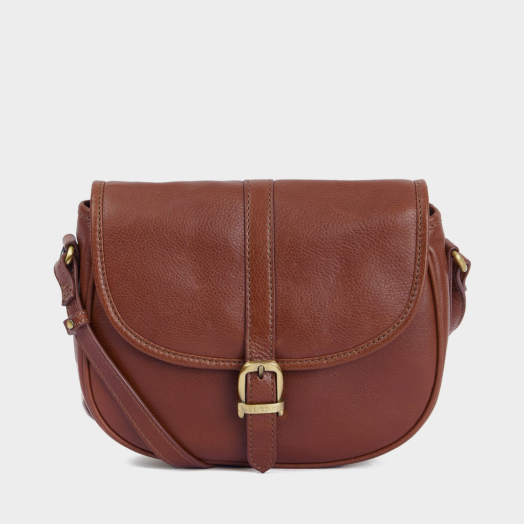 Laire Medium Leather Saddle Bag Brown