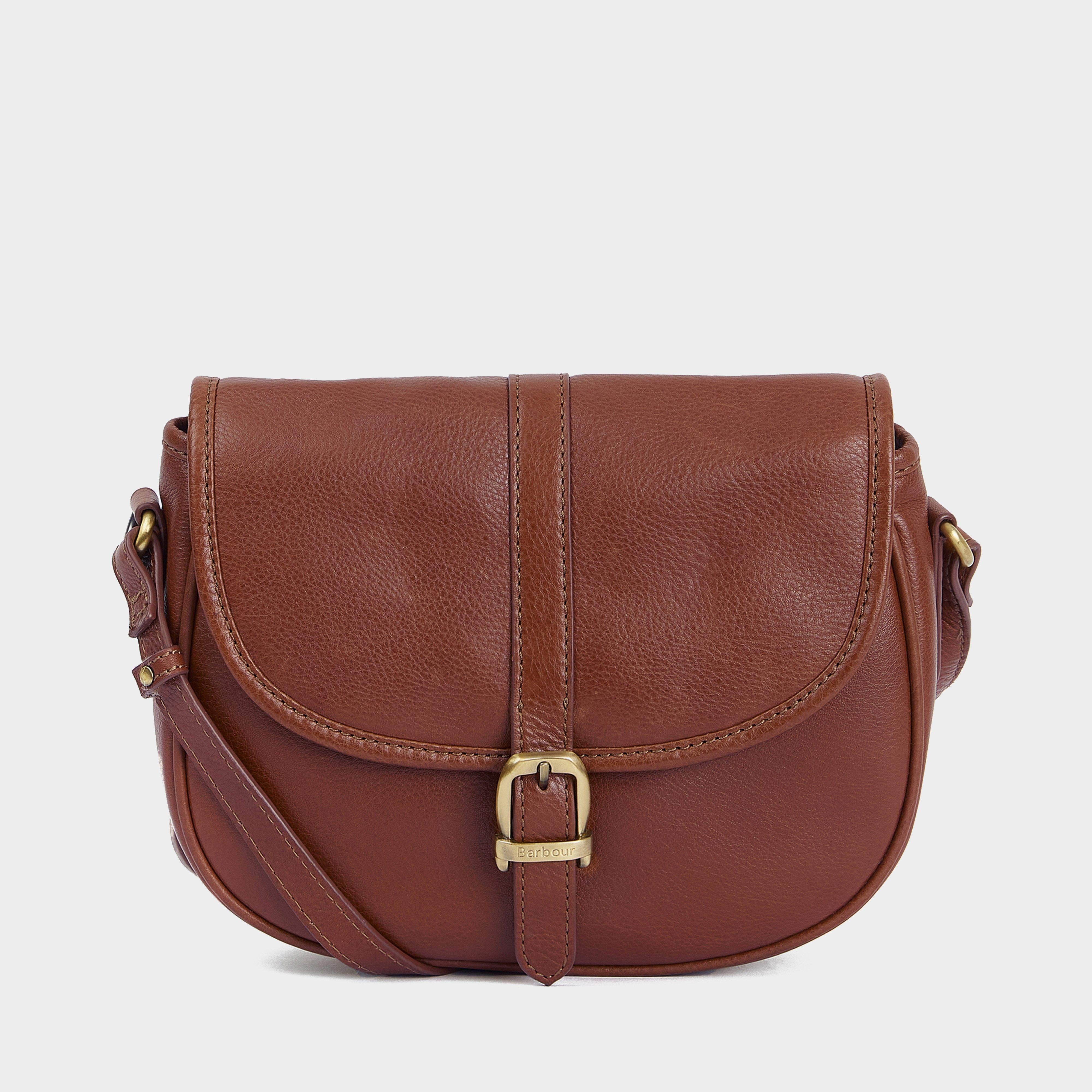 Laire Medium Leather Saddle Bag Brown