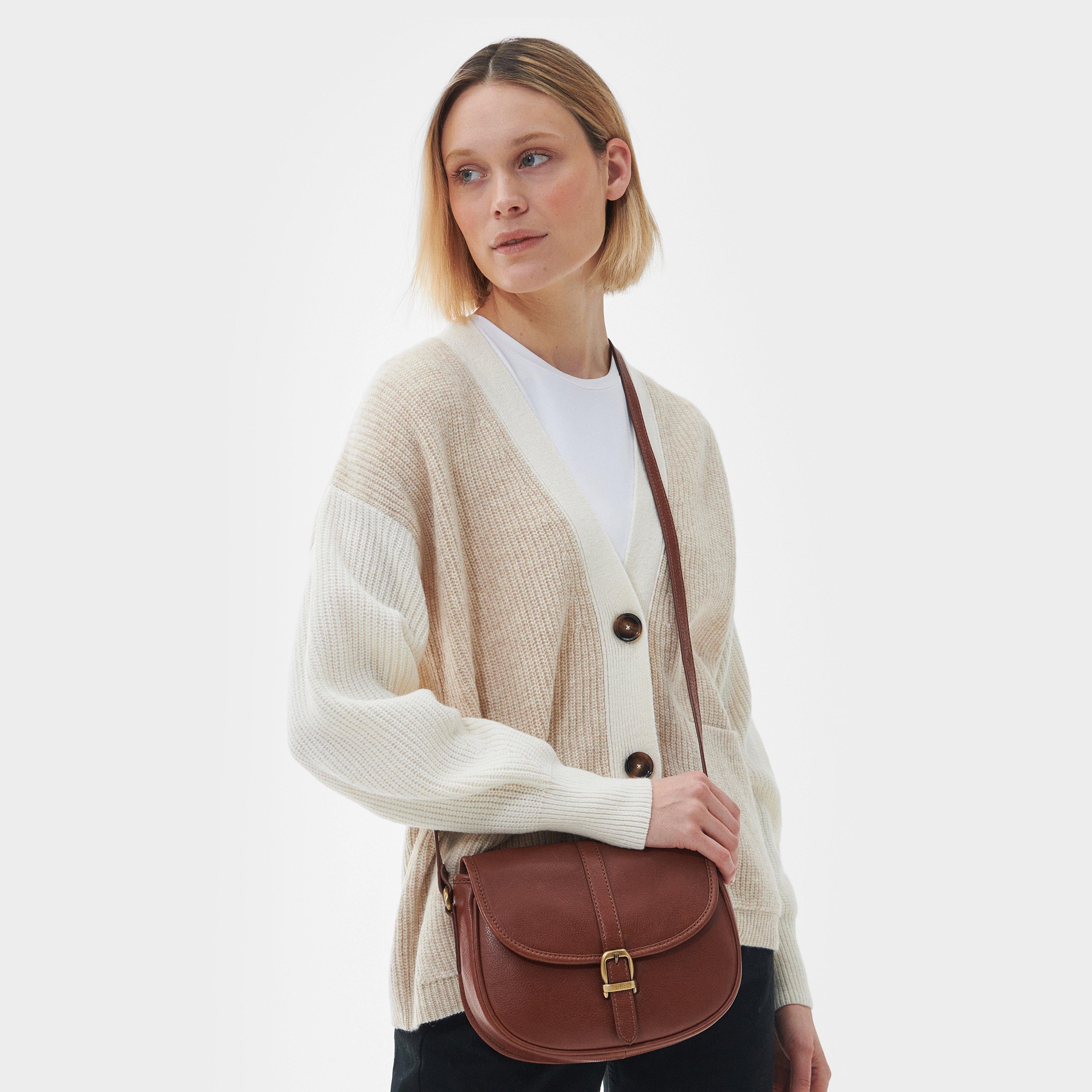 Laire Medium Leather Saddle Bag Brown