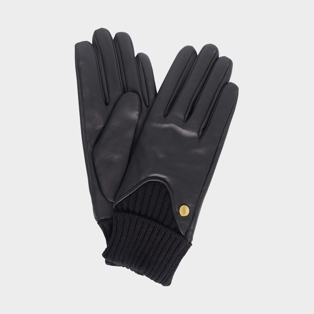Womens Denna Leather Gloves Black