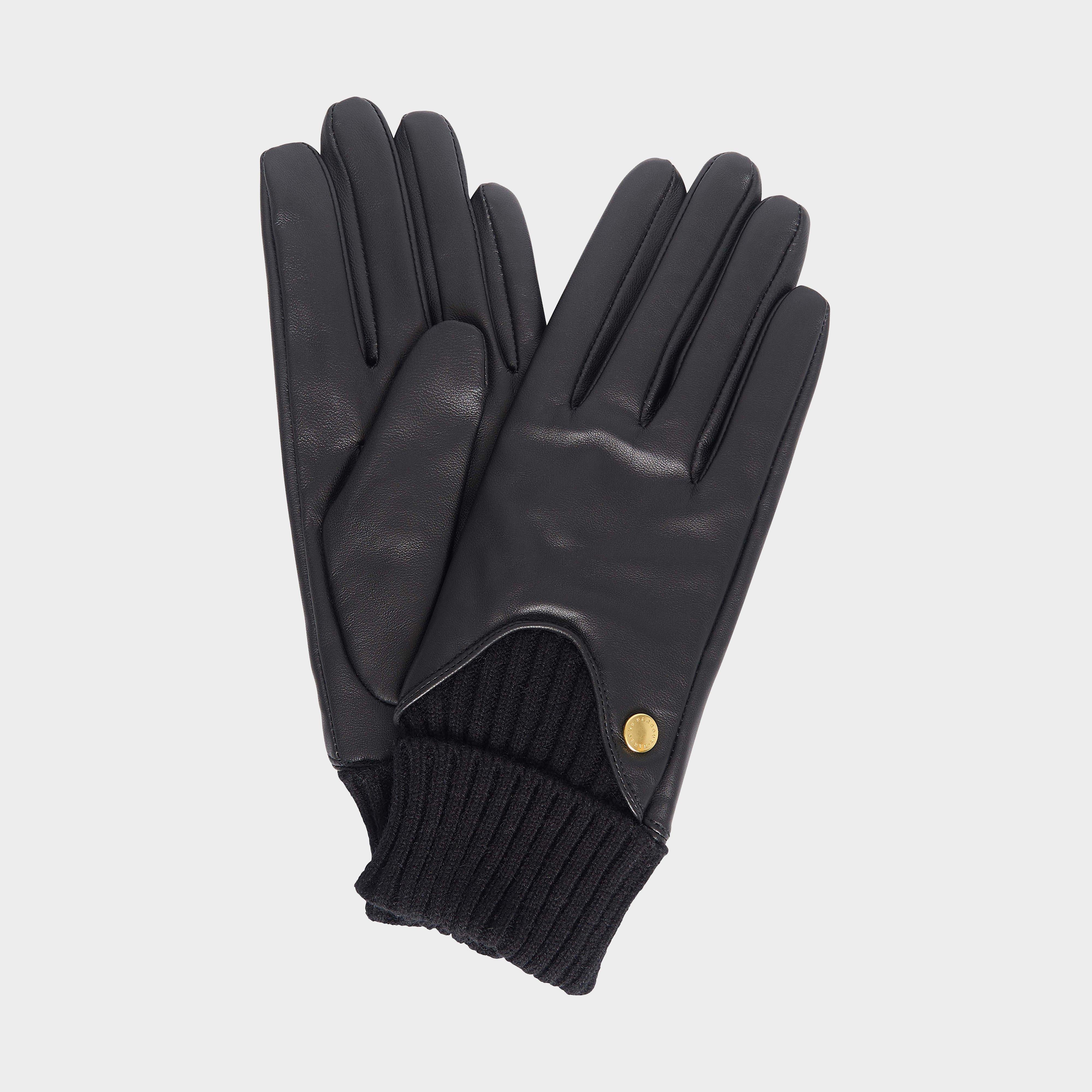Womens Denna Leather Gloves Black