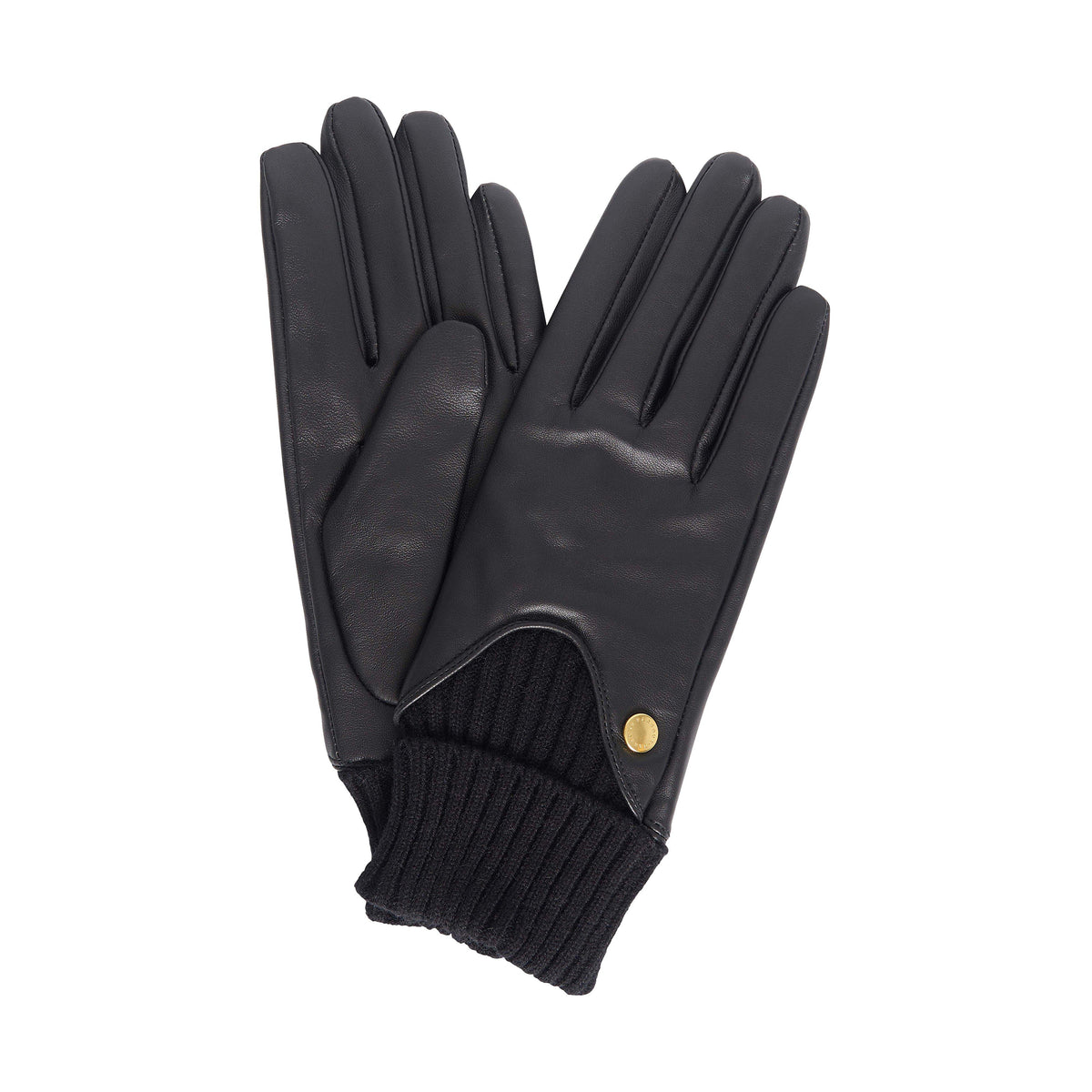 Womens Denna Leather Gloves Black