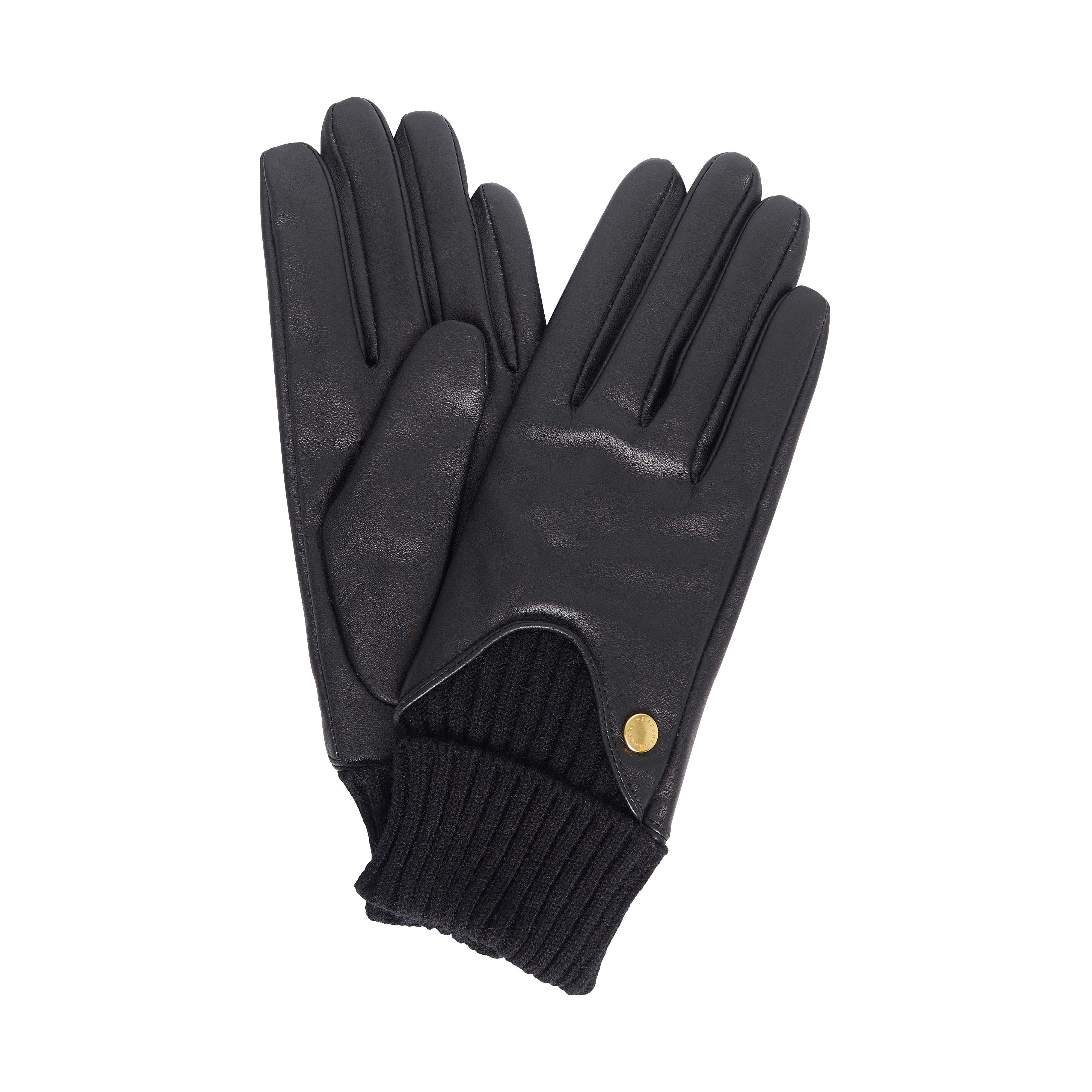 Womens Denna Leather Gloves Black