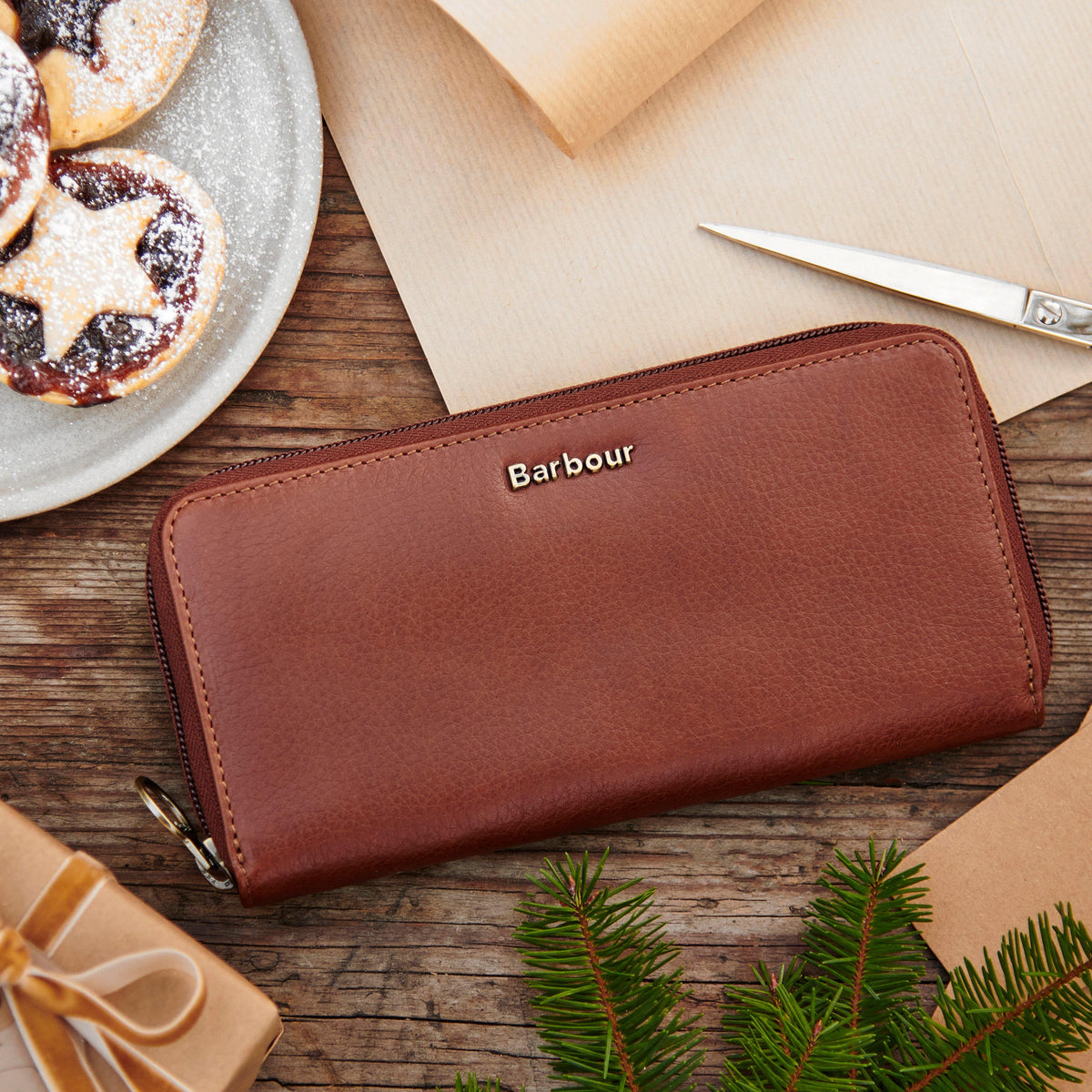 Laire Leather French Purse Brown/Classic