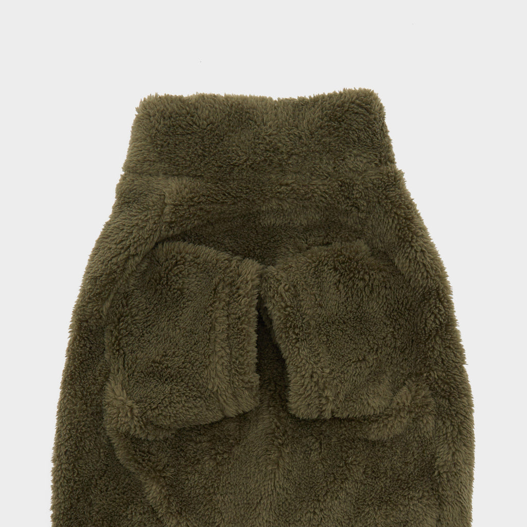 Teddy Fleece Dog Jumper Olive