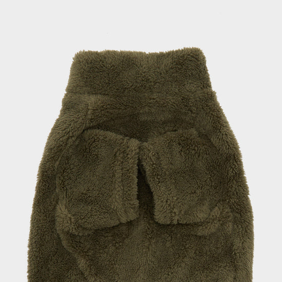 Teddy Fleece Dog Jumper Olive