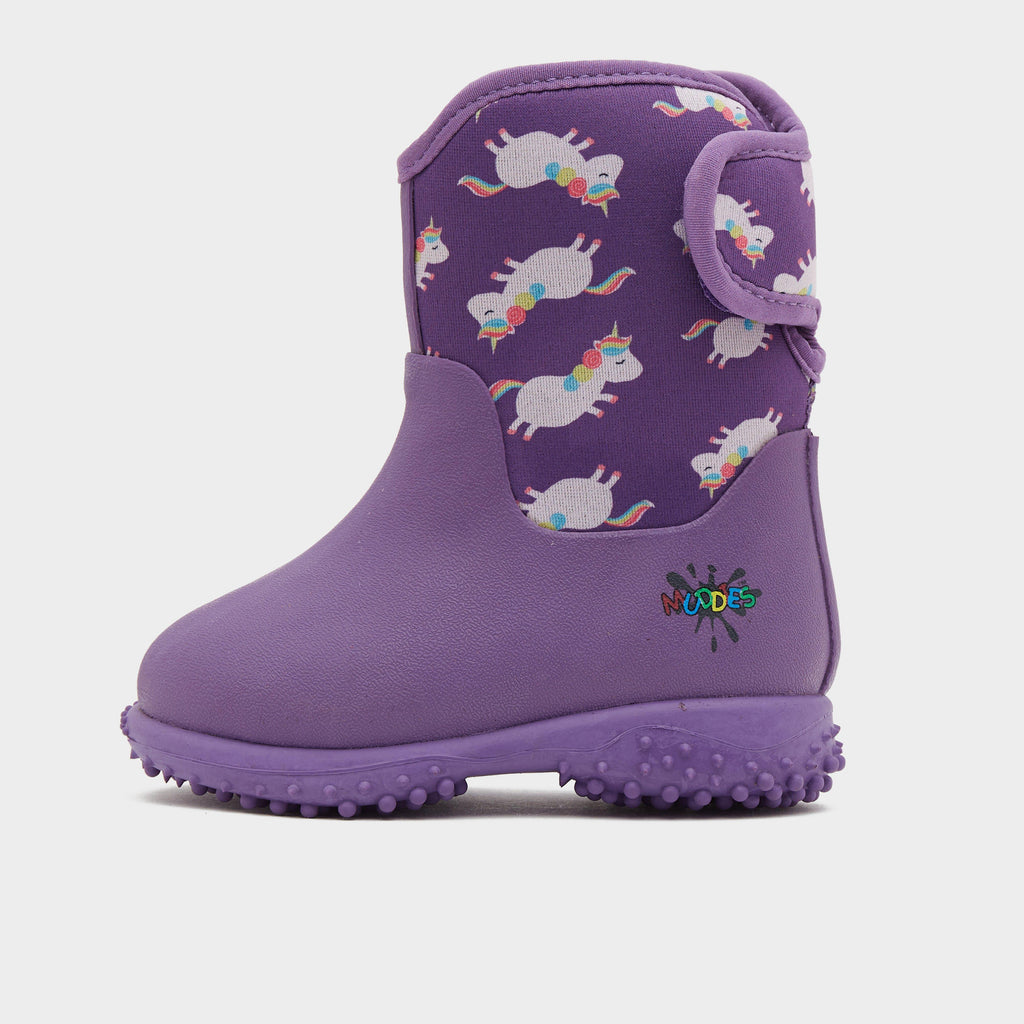 Kids Muddies Puddle 5.0 Wellington Boots Unicorn/Violet