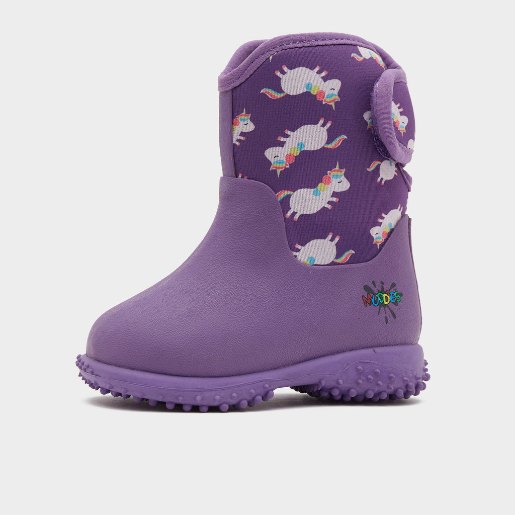 Kids Muddies Puddle 5.0 Wellington Boots Unicorn/Violet