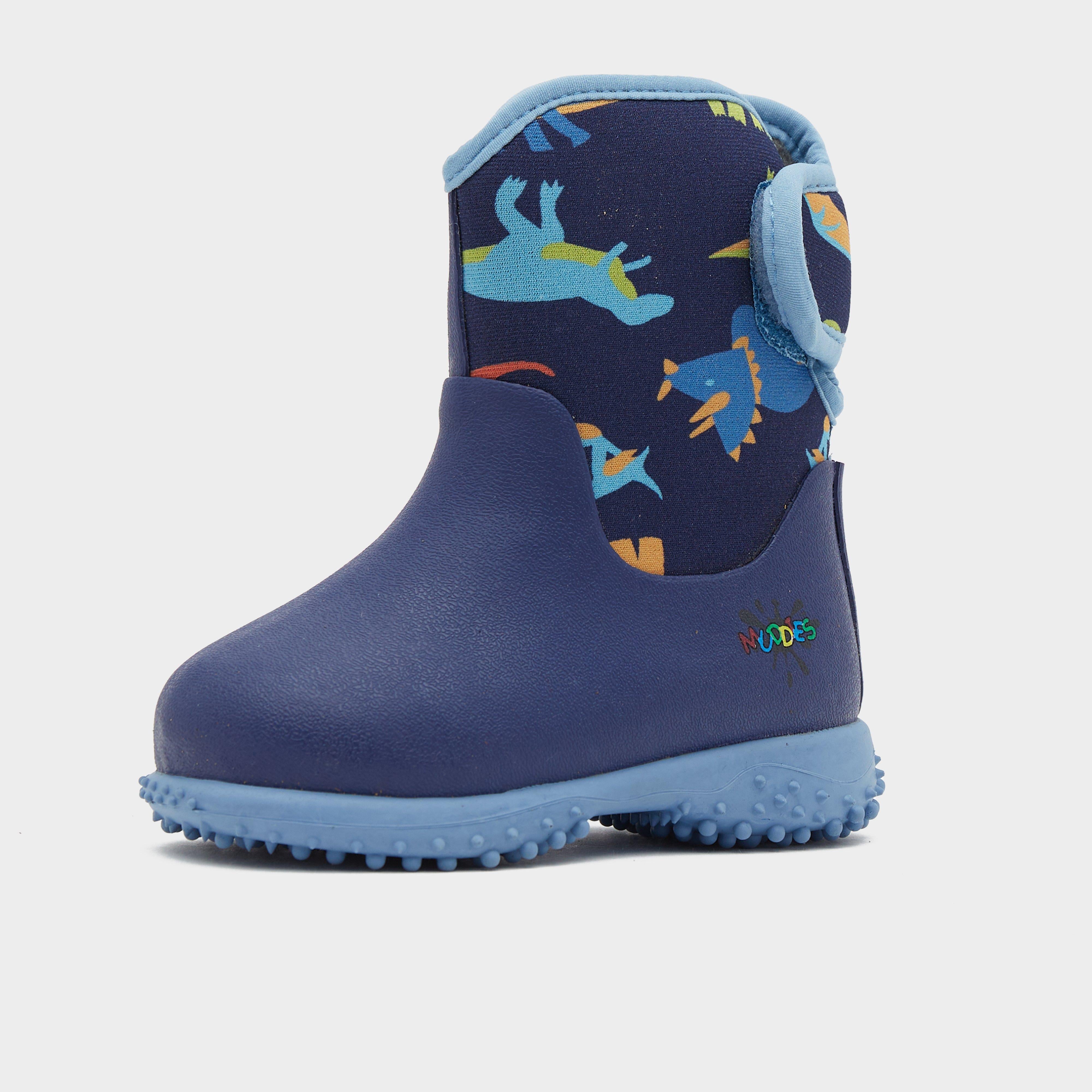 Kids Muddies Puddle 5.0 Wellington Boots Dinosaur/Lime