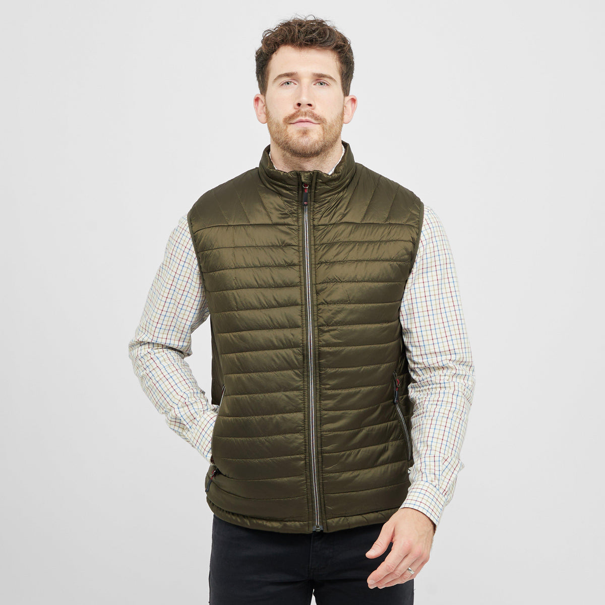 Mens Kingston Rip-Stop Gilet Olive/Merlot