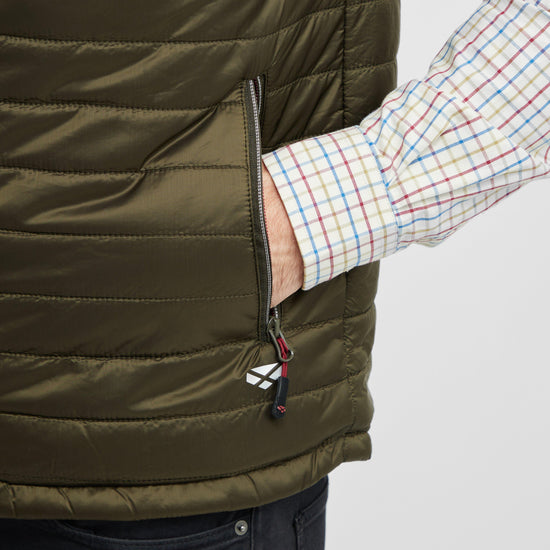 Mens Kingston Rip-Stop Gilet Olive/Merlot