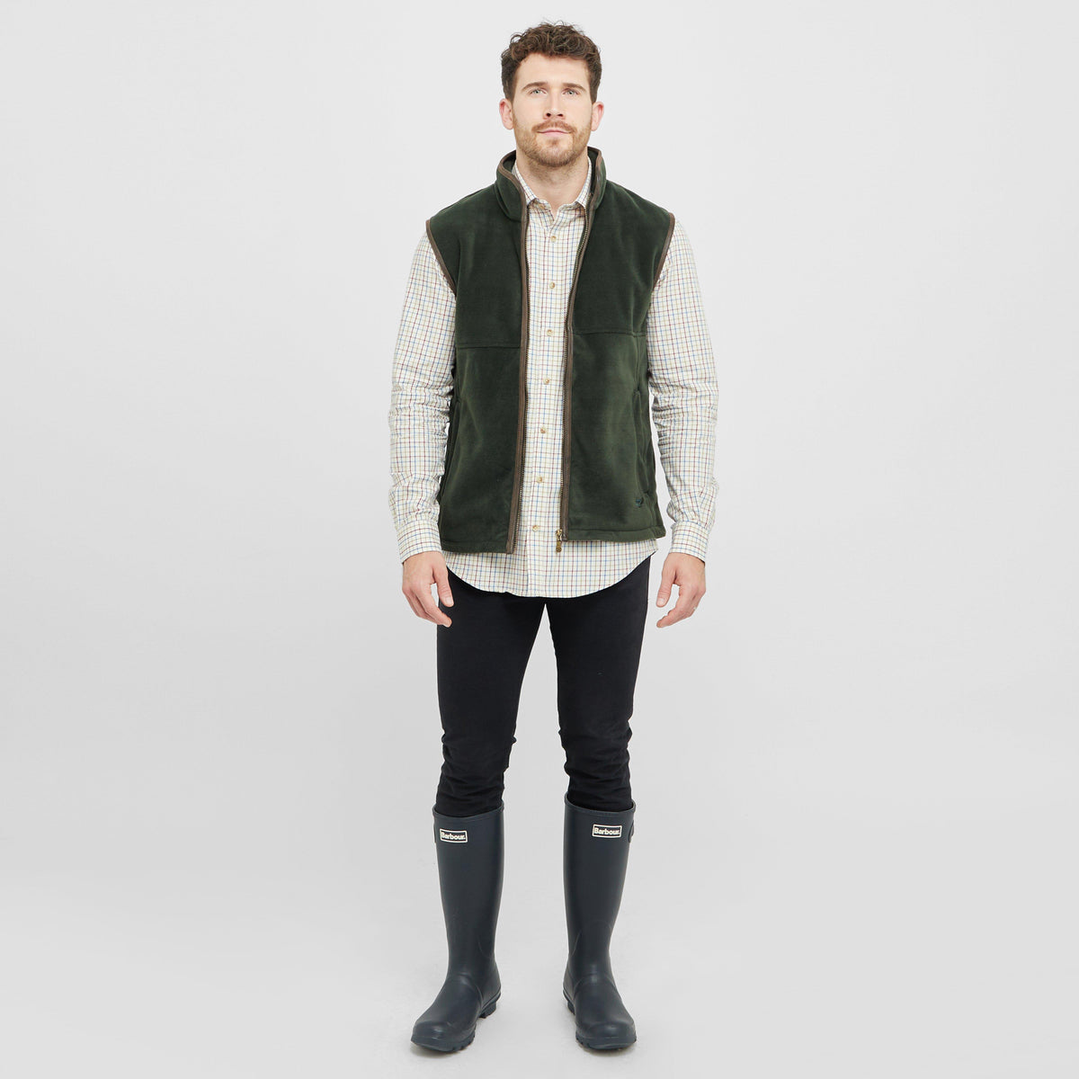 Mens Stenton Technical Fleece Gilet Pine