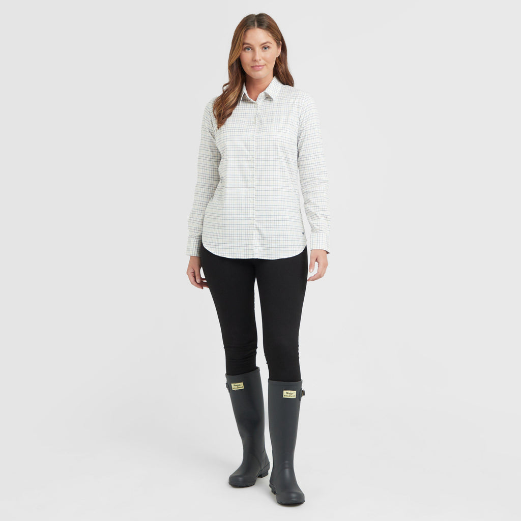 Womens Callie Twill Shirt White/Green/Yellow/Red