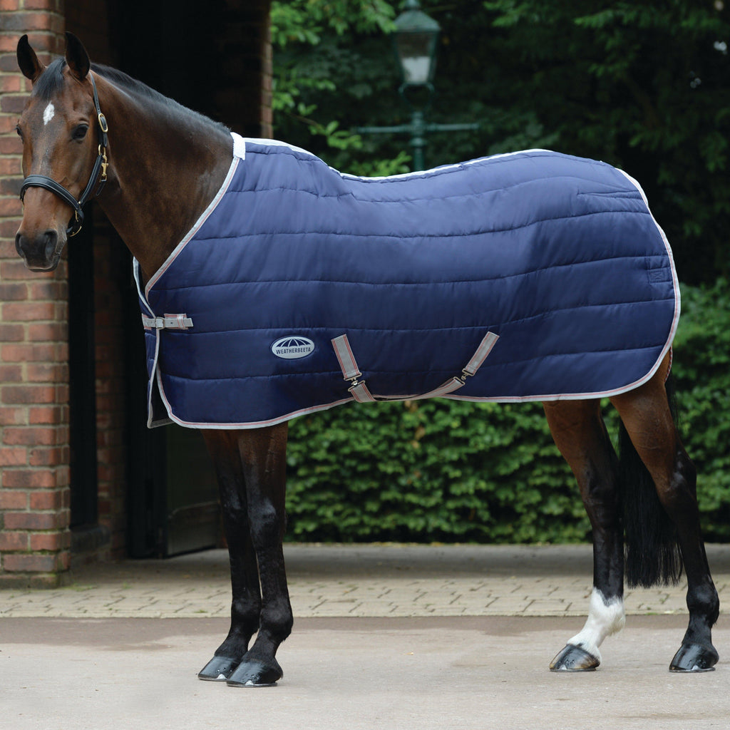 ComFiTec 210D Channel Quilt 250g Medium Weight Standard Neck Stable Rug Navy/Silver/Red