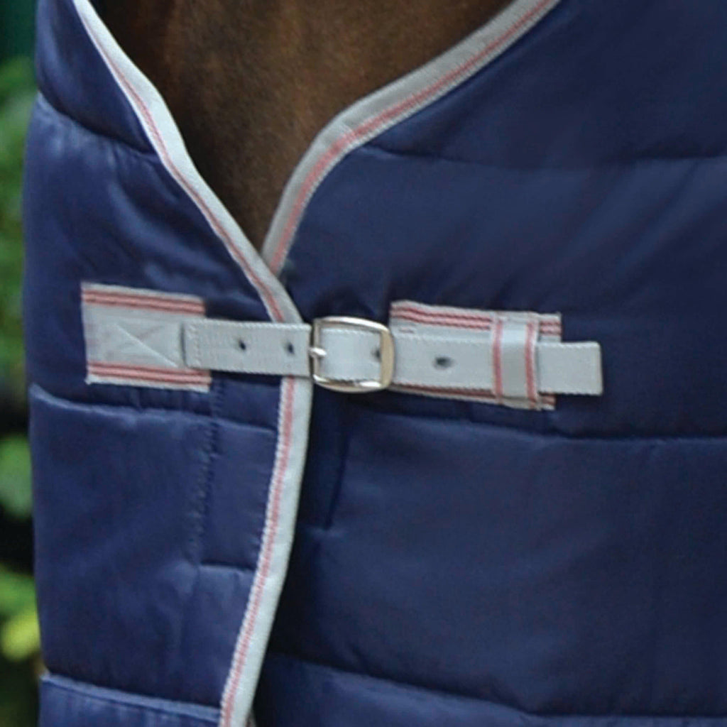 ComFiTec 210D Channel Quilt 250g Medium Weight Standard Neck Stable Rug Navy/Silver/Red