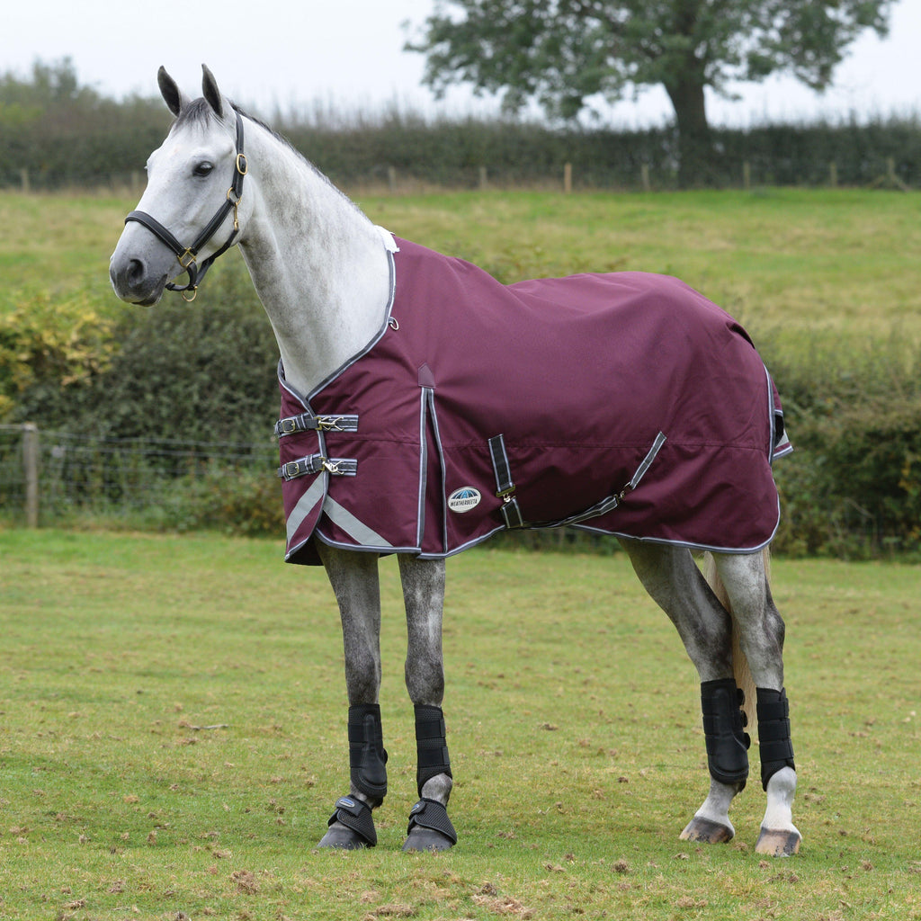 ComFiTec Plus Dynamic II Standard Neck Mediumweight 220g Turnout Rug Maroon/Grey/White