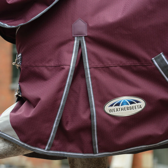 ComFiTec Plus Dynamic II Standard Neck Mediumweight 220g Turnout Rug Maroon/Grey/White