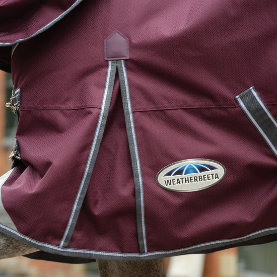 ComFiTec Plus Dynamic II Detach-A-Neck Mediumweight 220g Turnout Rug Maroon/Grey/White