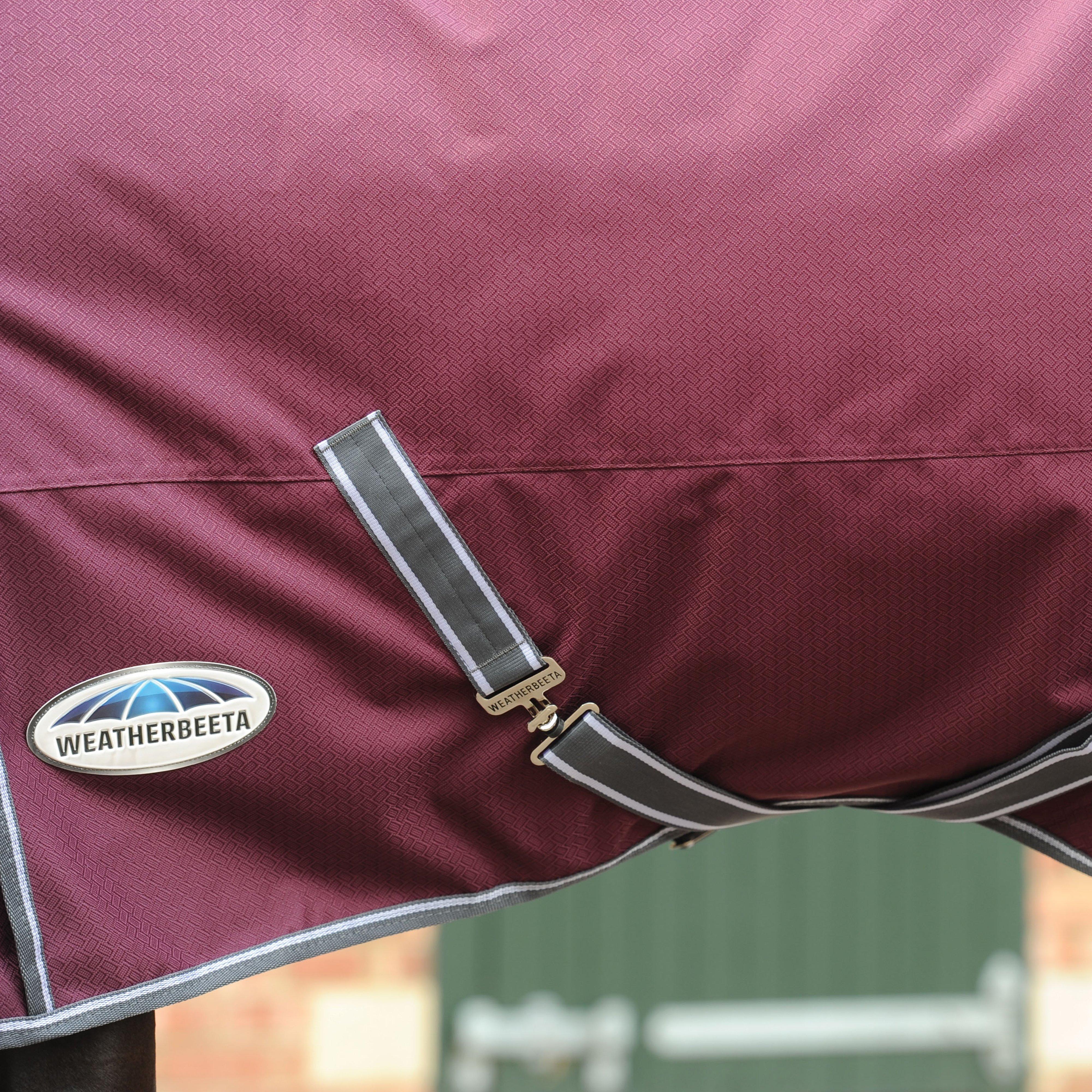 ComFiTec Plus Dynamic II Detach-A-Neck Mediumweight 220g Turnout Rug Maroon/Grey/White