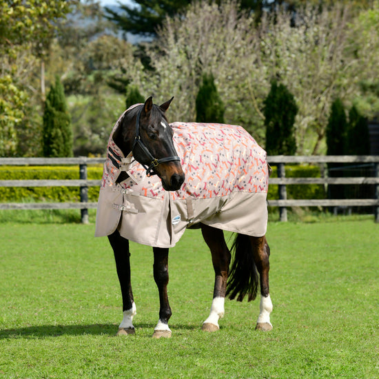 ComFiTec Essential Combo Neck 220g Mediumweight Turnout Rug Dachshund Print