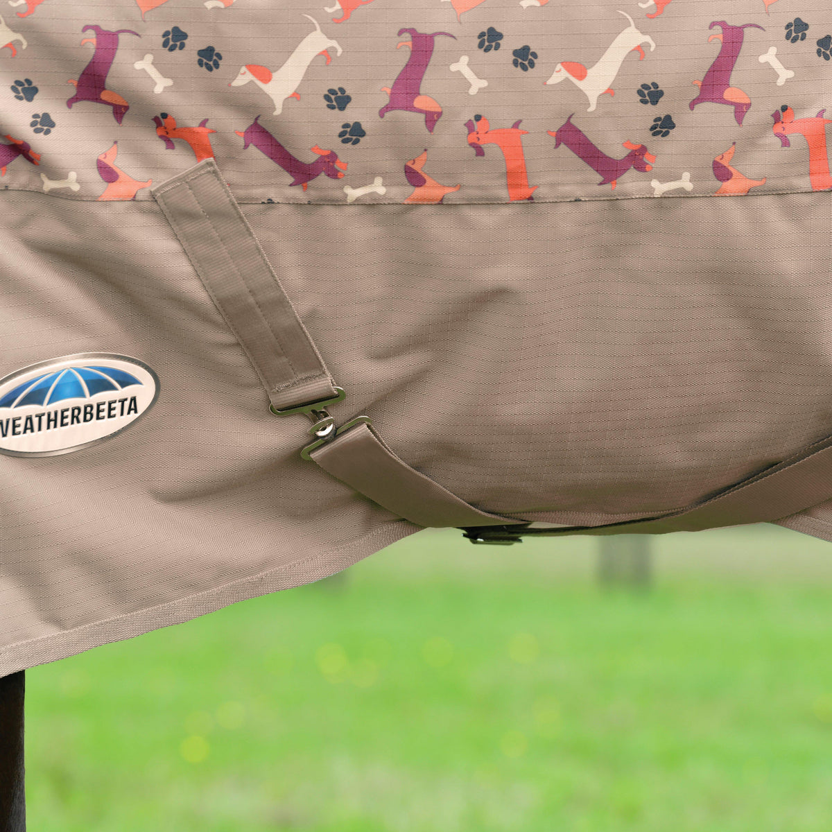 ComFiTec Essential Combo Neck 220g Mediumweight Turnout Rug Dachshund Print