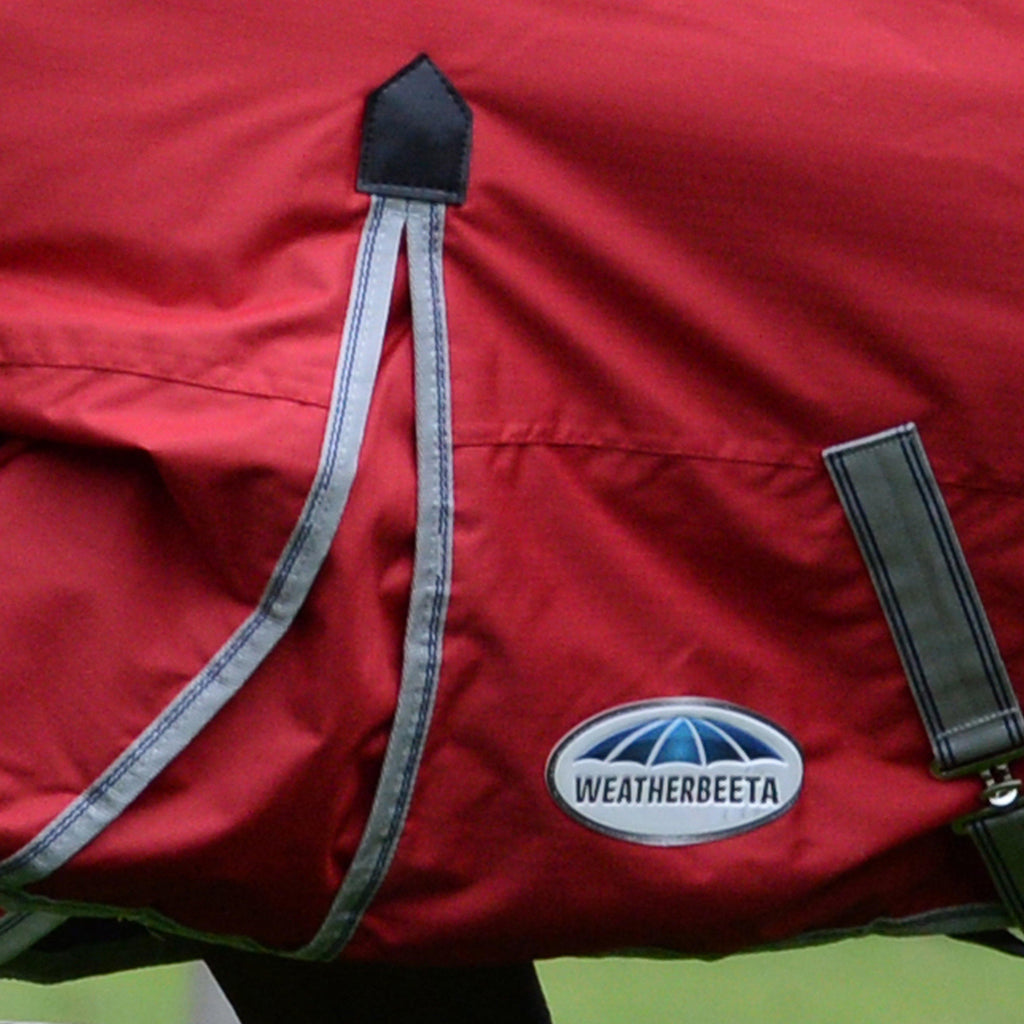 ComFiTec Classic Standard Neck 50g Lite Plus Turnout Rug Red/Silver/Navy