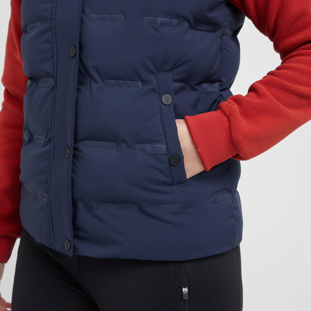 Womens Hapur Heat Seal Quilted Vest Navy Iris