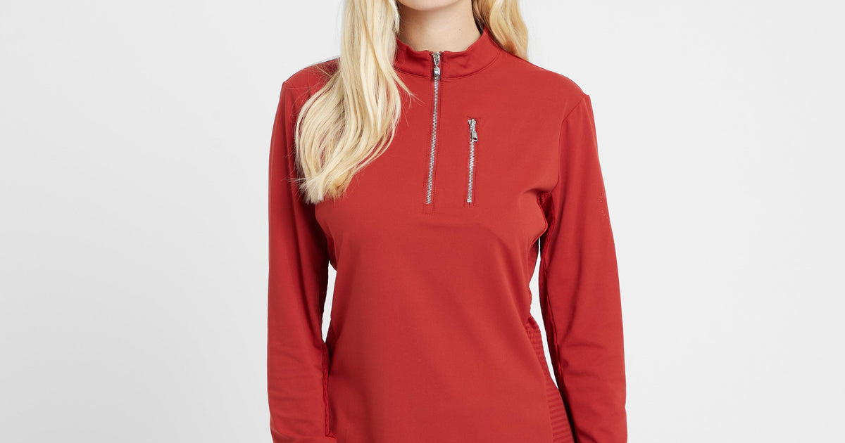 WeatherBeeta Womens Reno Long Sleeve Riding Top Red Ochre – Naylors