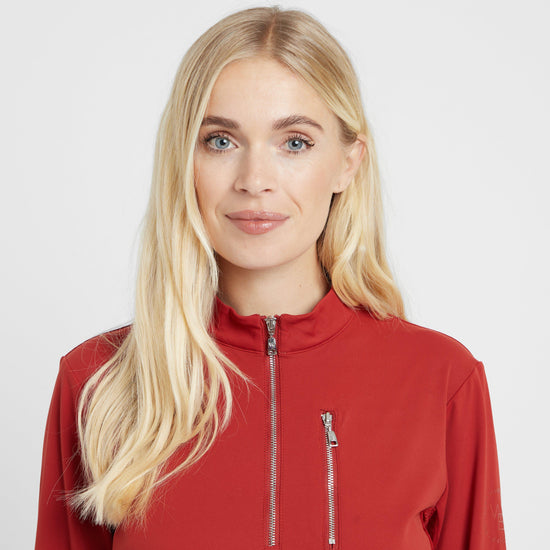 Womens Reno Long Sleeve Riding Top Red Ochre