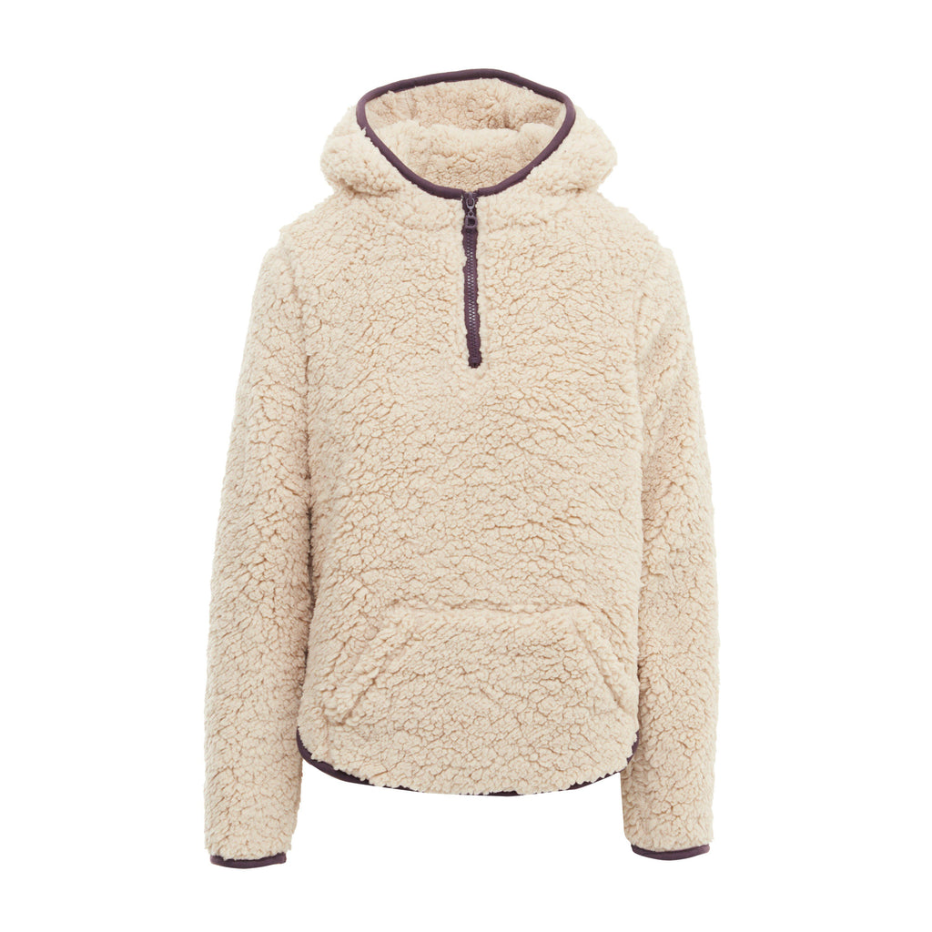 Womens Talia Teddy Pullover Beige/Perfect Plum