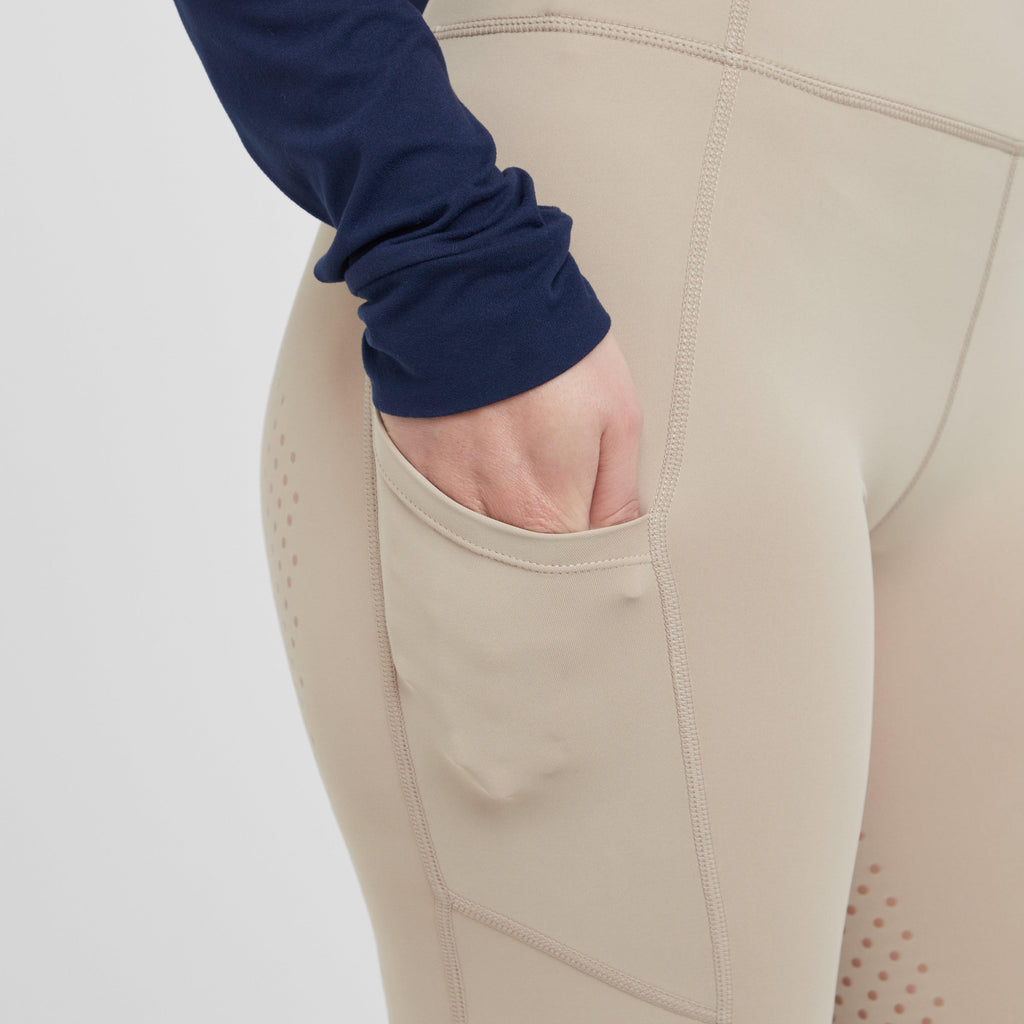 Womens Everyday Riding Tights Beige
