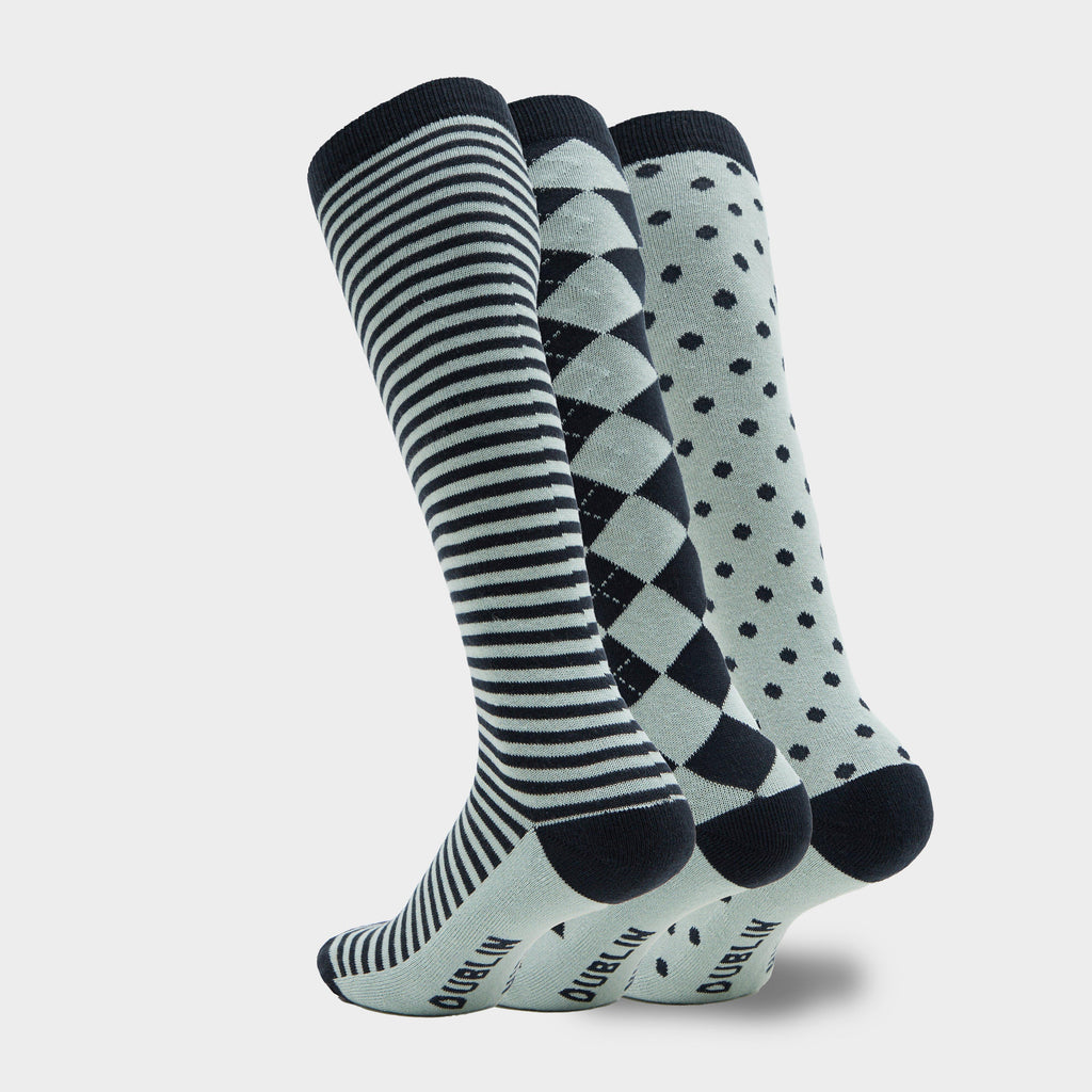 3 Pack Socks Navy Surf Spray