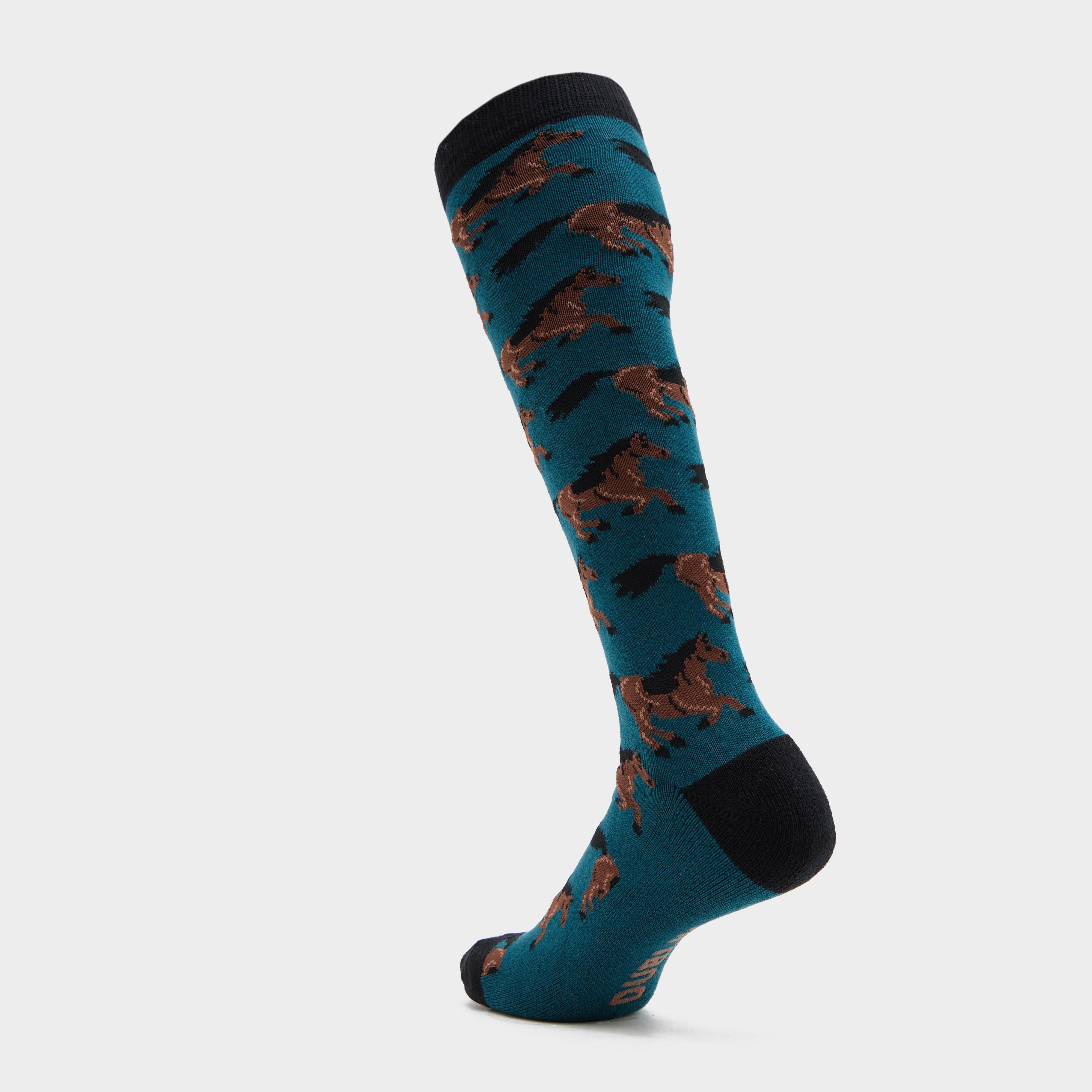 Single Pack Socks Green Chestnut Horses