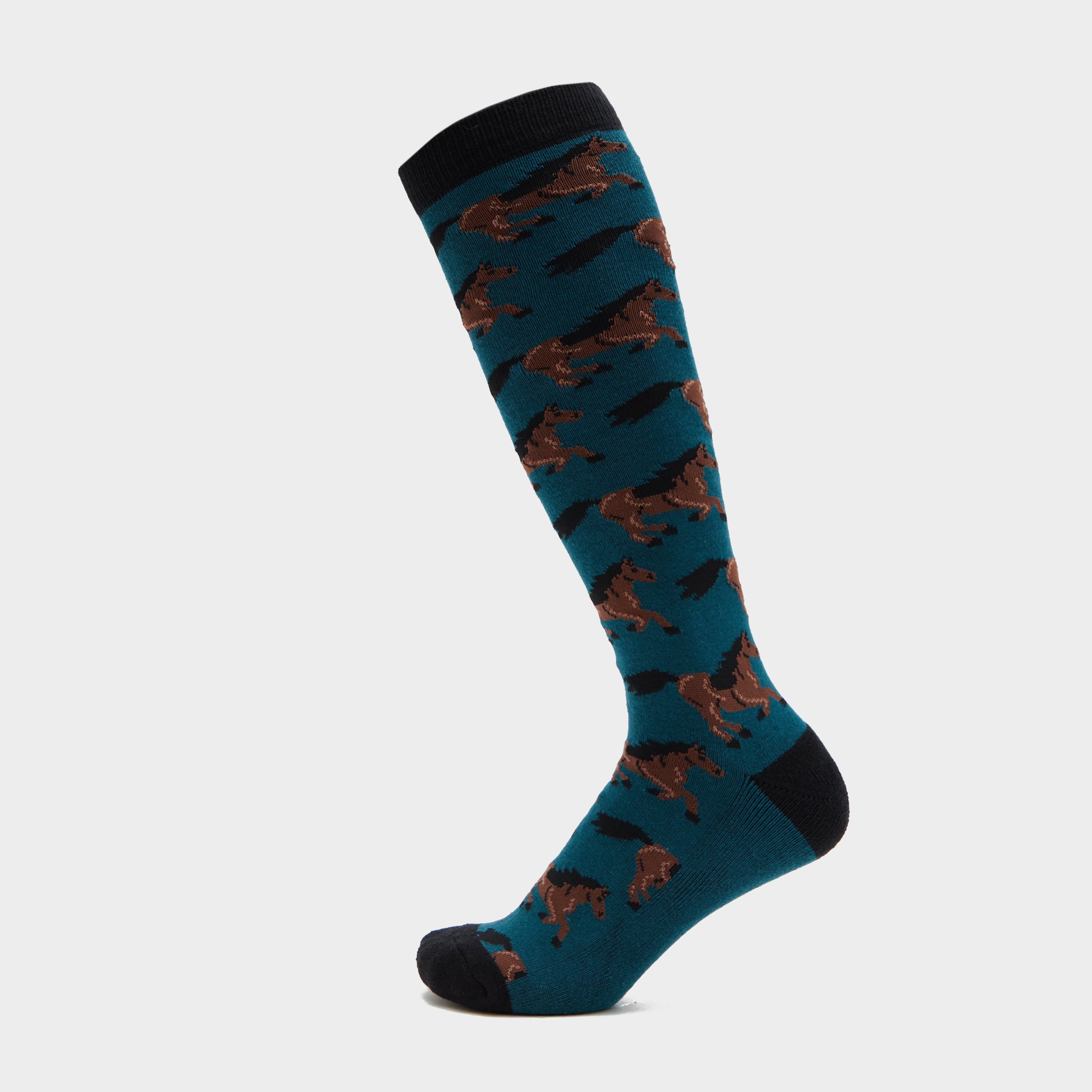 Single Pack Socks Green Chestnut Horses