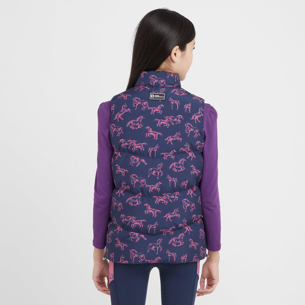 Kids Patrice Everyday Puffer Vest Navy/Frolicking Horse