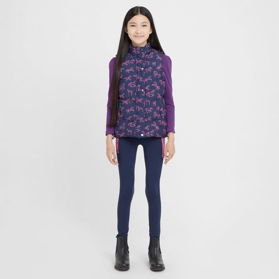 Kids Patrice Everyday Puffer Vest Navy/Frolicking Horse