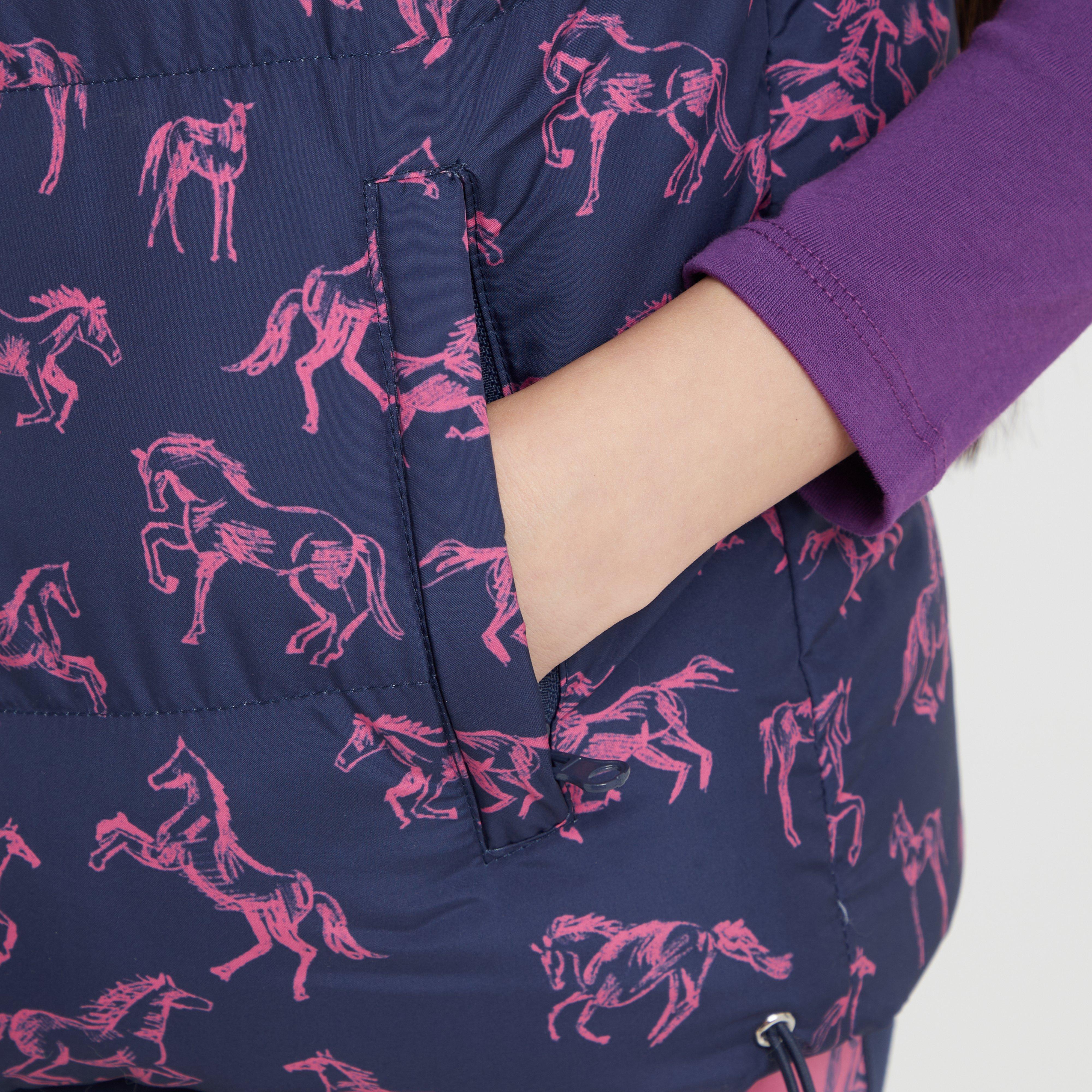 Kids Patrice Everyday Puffer Vest Navy/Frolicking Horse